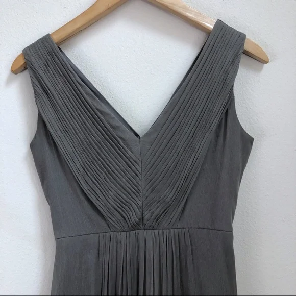 J. Crew Grey Silk Zip Up Dress Size 0 - Picture 2 of 8